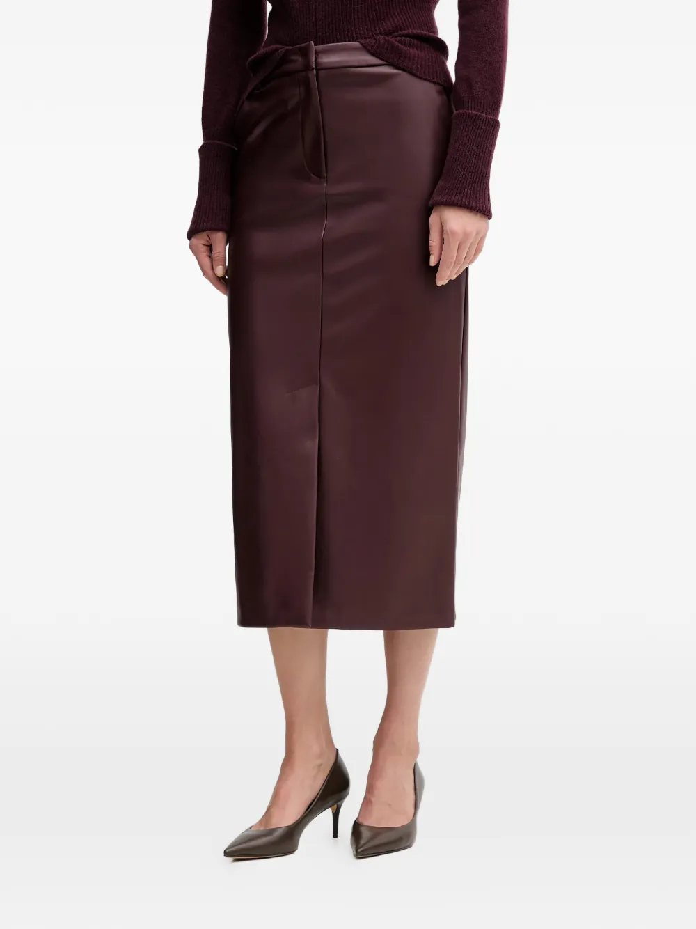 

Миди-юбка с поясными петлями Sandro Ferrone, красный