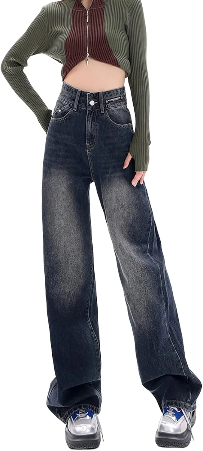 

Женские джинсы Mom Jeans с высокой талией и прямым кроем Viatabuna