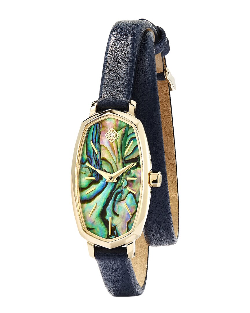 

Женские часы Kendra Scott Elle Leather Wrap Diamond Watch, цвет pattern