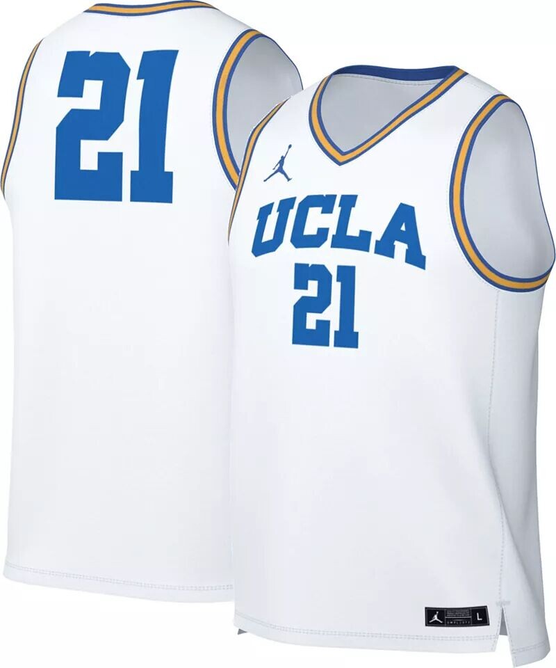 

Мужская белая баскетбольная майка Jordan UCLA Bruins # 21 реплика
