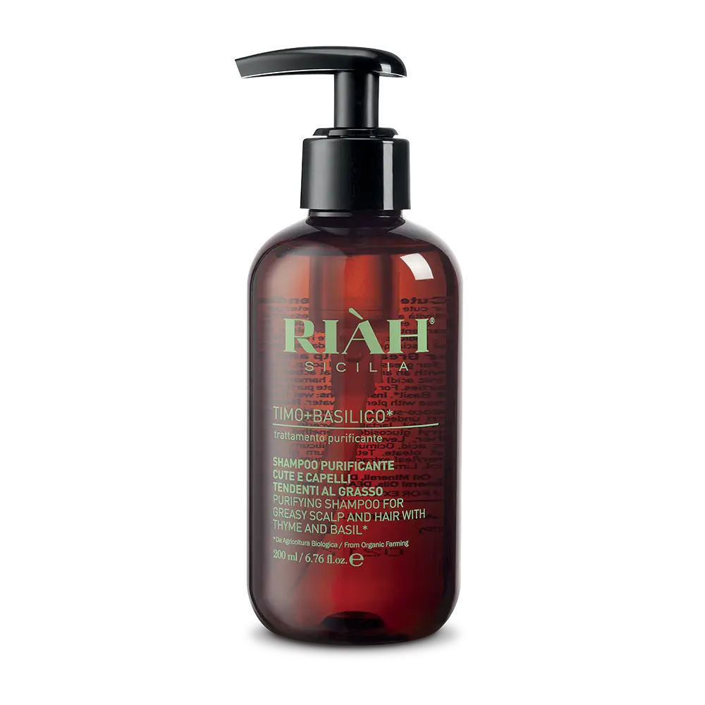 

Очищающий шампунь для волос с экстрактом тимьяна и базилика purifying shampoo with thyme and basil Riah, 200 мл