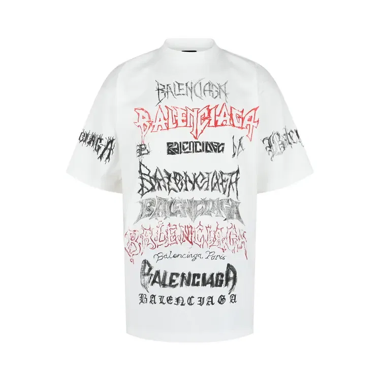 Футболка с металлическим логотипом Balenciaga, белый