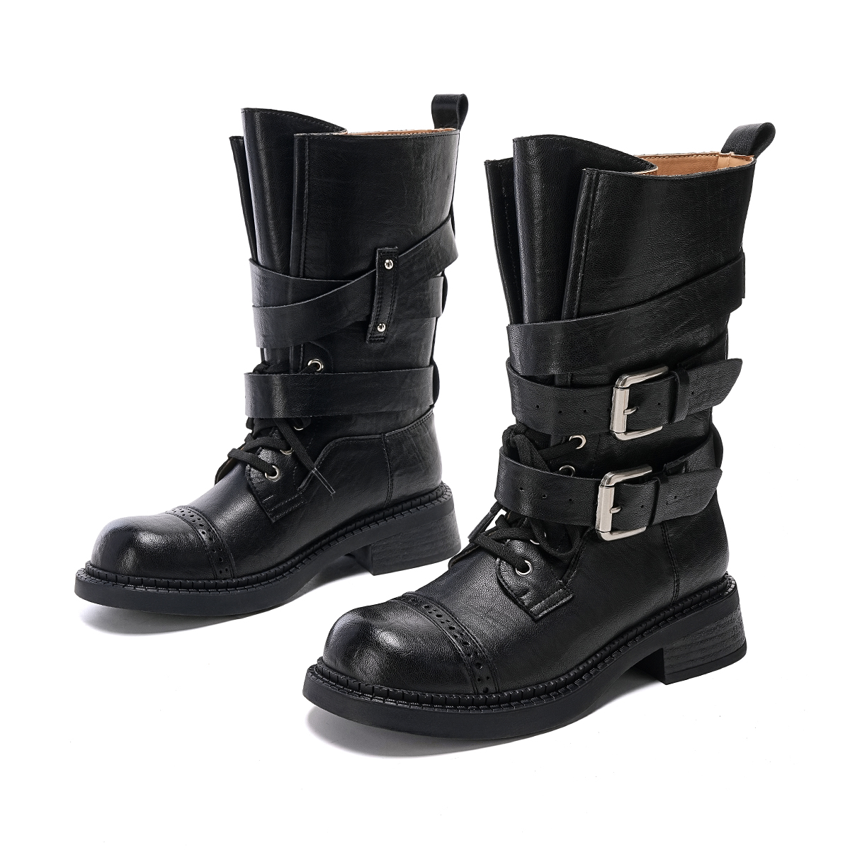 EBLAN Коричнево-черные женские ботильоны, цвет Black — фото 3