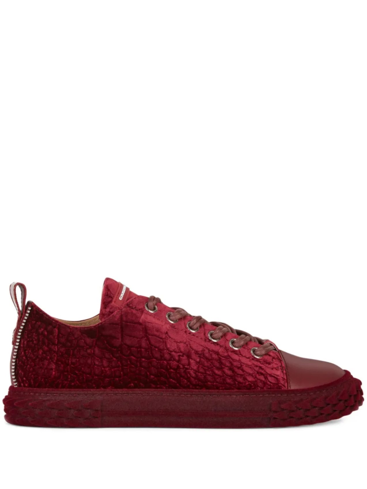 

Giuseppe Zanotti бархатные кеды Blabber, красный