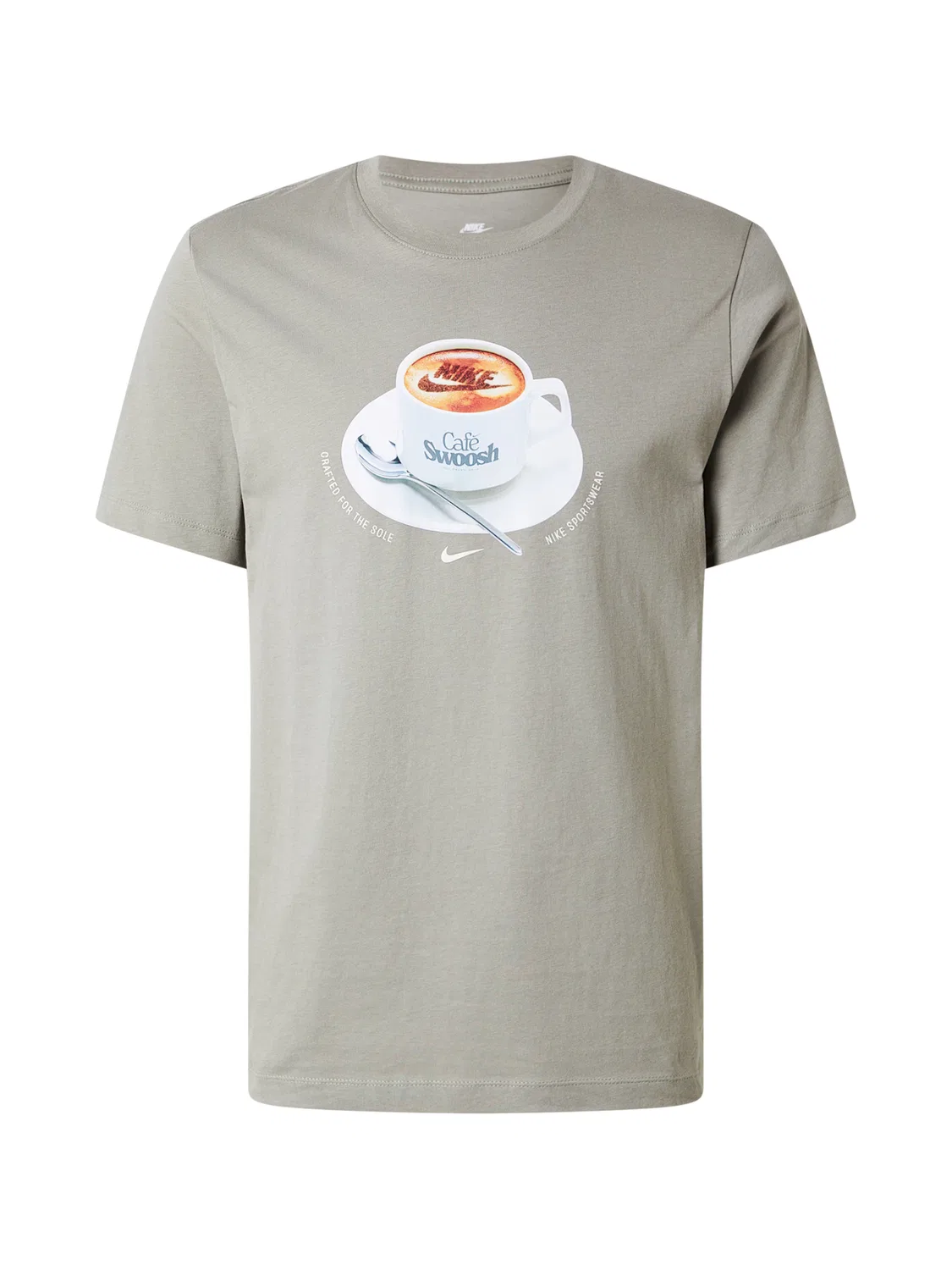 Футболка с надписью 'CAFE SWOOSH MUG' Nike Sportswear, Olive