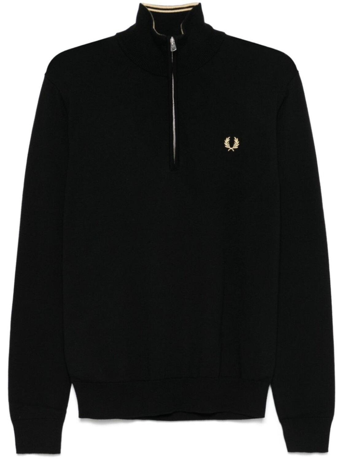 

Свитер с вышитым логотипом Fred Perry, черный