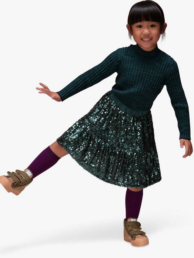 

Детская юбка с пайетками Whistles, Dark Green