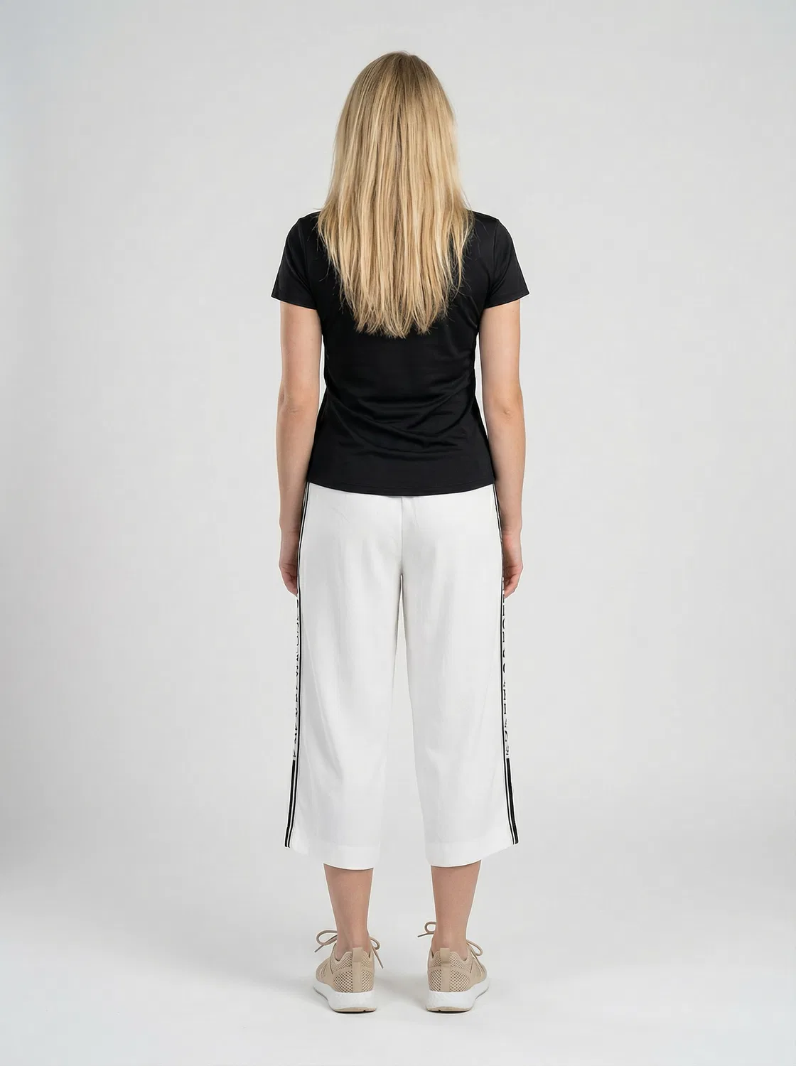 Женские укороченные брюки из вискозы с эластаном White Elastane Cropped Pants Dolce & Gabbana, White — фото 2
