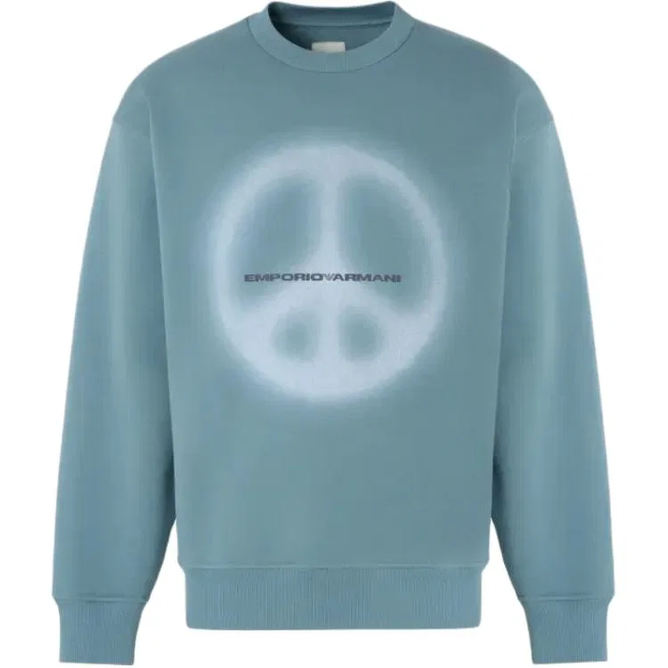Мужской свитшот с принтом Peace Capsule Collection EMPORIO ARMANI, Pea Green