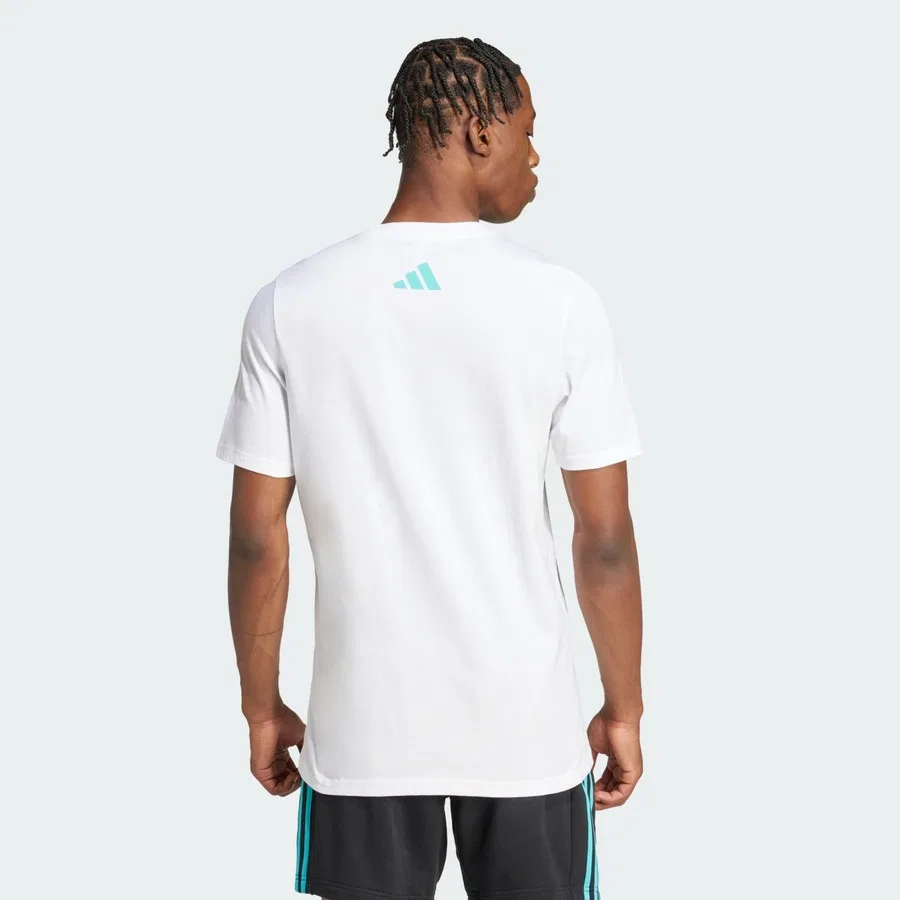Футболка с принтом Mercedes-AMG Petronas Formula One Team DNA Graphic Tee adidas, Черно-белый — фото 2