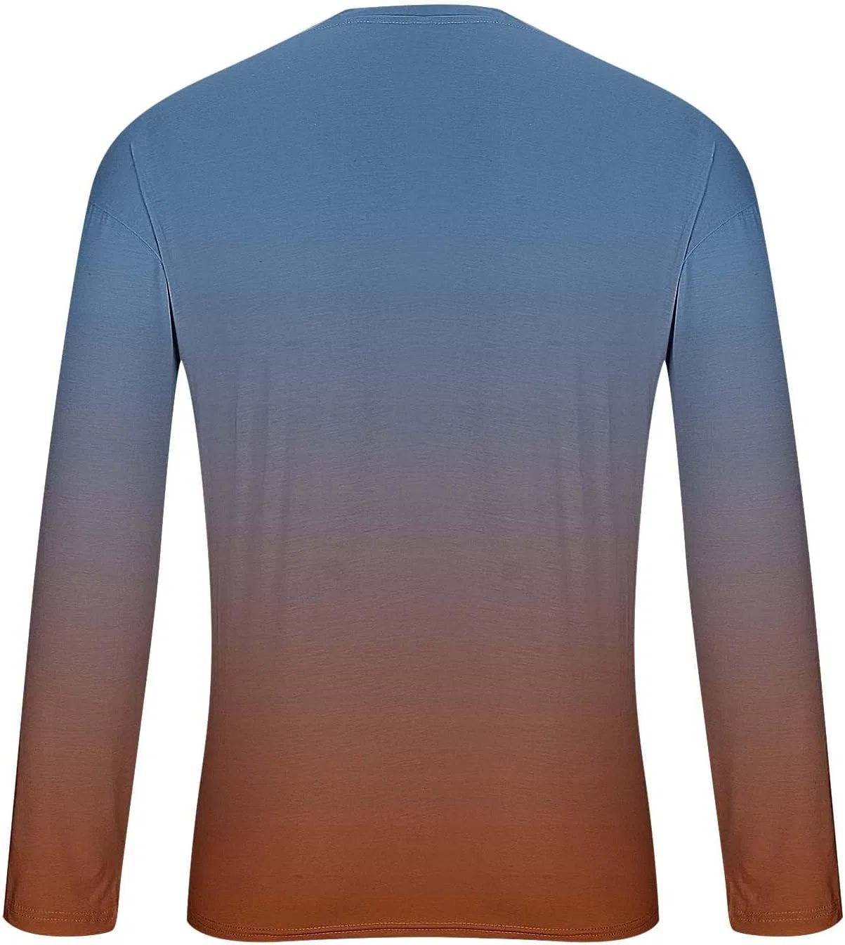 Мужская футболка с градиентом Regular Fit Long Sleeve, Coffee — фото 2