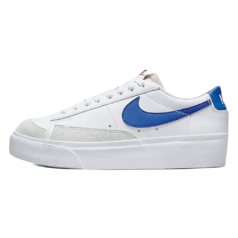 Кроссовки Nike Blazer Low Platform, белый/синий - фото