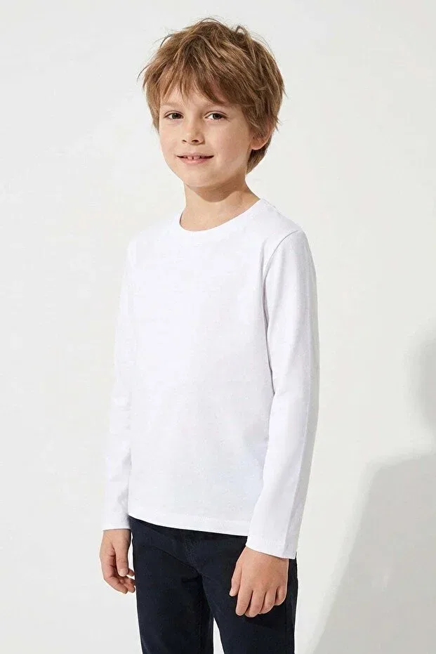 Детская футболка с длинным рукавом Breeze, Off White