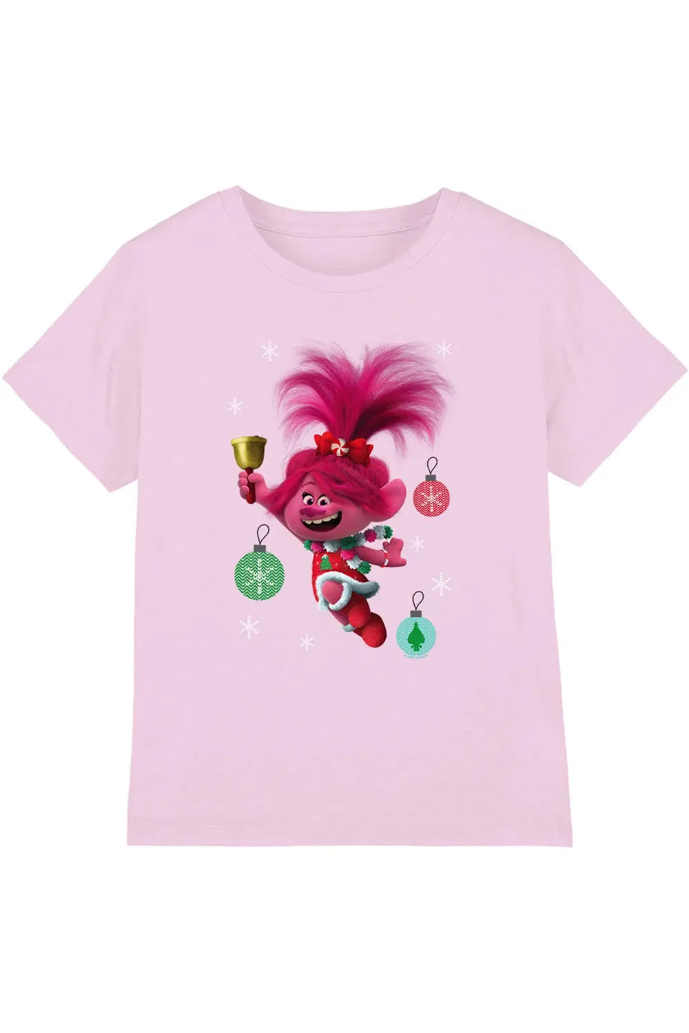 Детская футболка с принтом Universal Trolls Poppy Christmas Baubles Nbcu, Pink