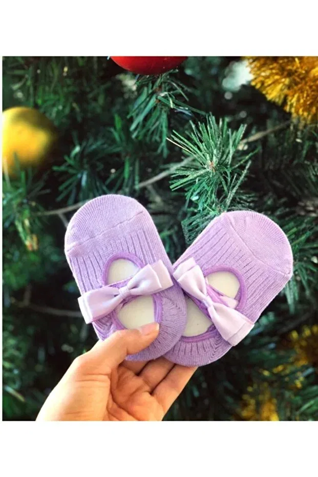 Детские носки для девочек балетки с принтом Babette Socks Feyza Kids, Lilac