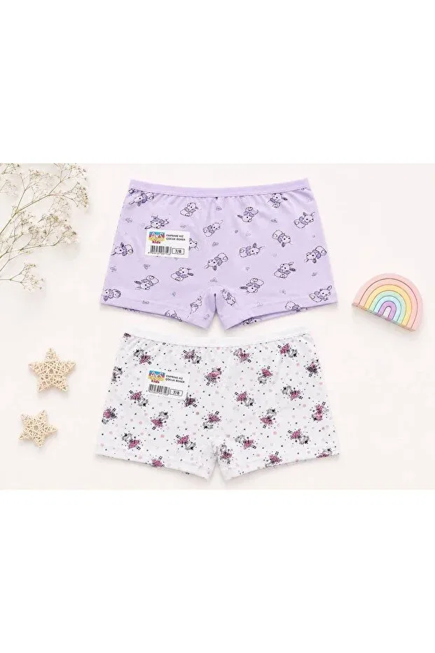 Детские боксеры для мальчиков хлопковые 2-комплект Diamond Model Ays Kids, White And Purple