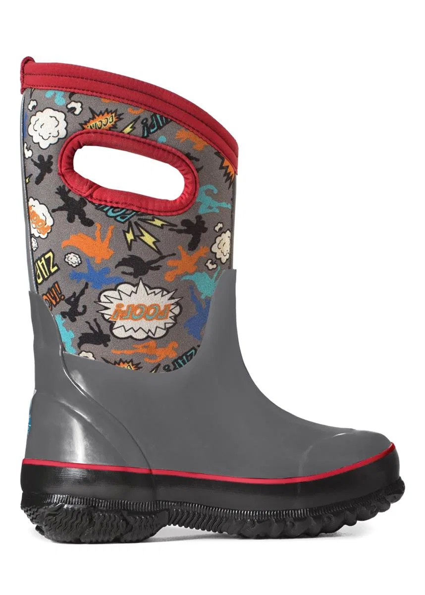 Зимние сапоги Classic Super Hero Bogs, Gray Multi