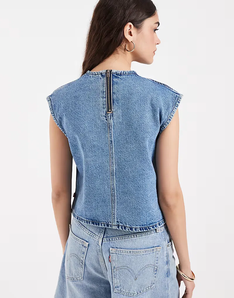 Джинсовая футболка Levi's, синий — фото 2