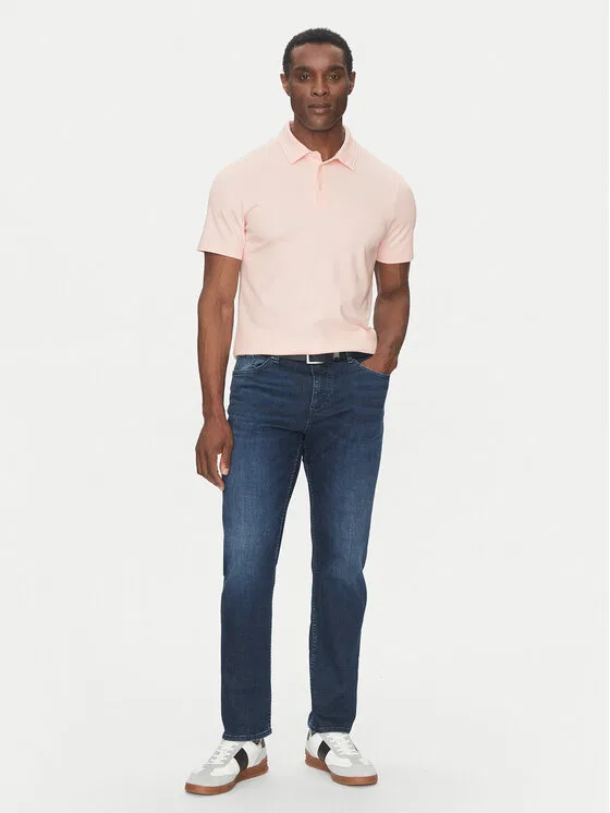 Поло slim fit Palosh Boss, розовый — фото 2