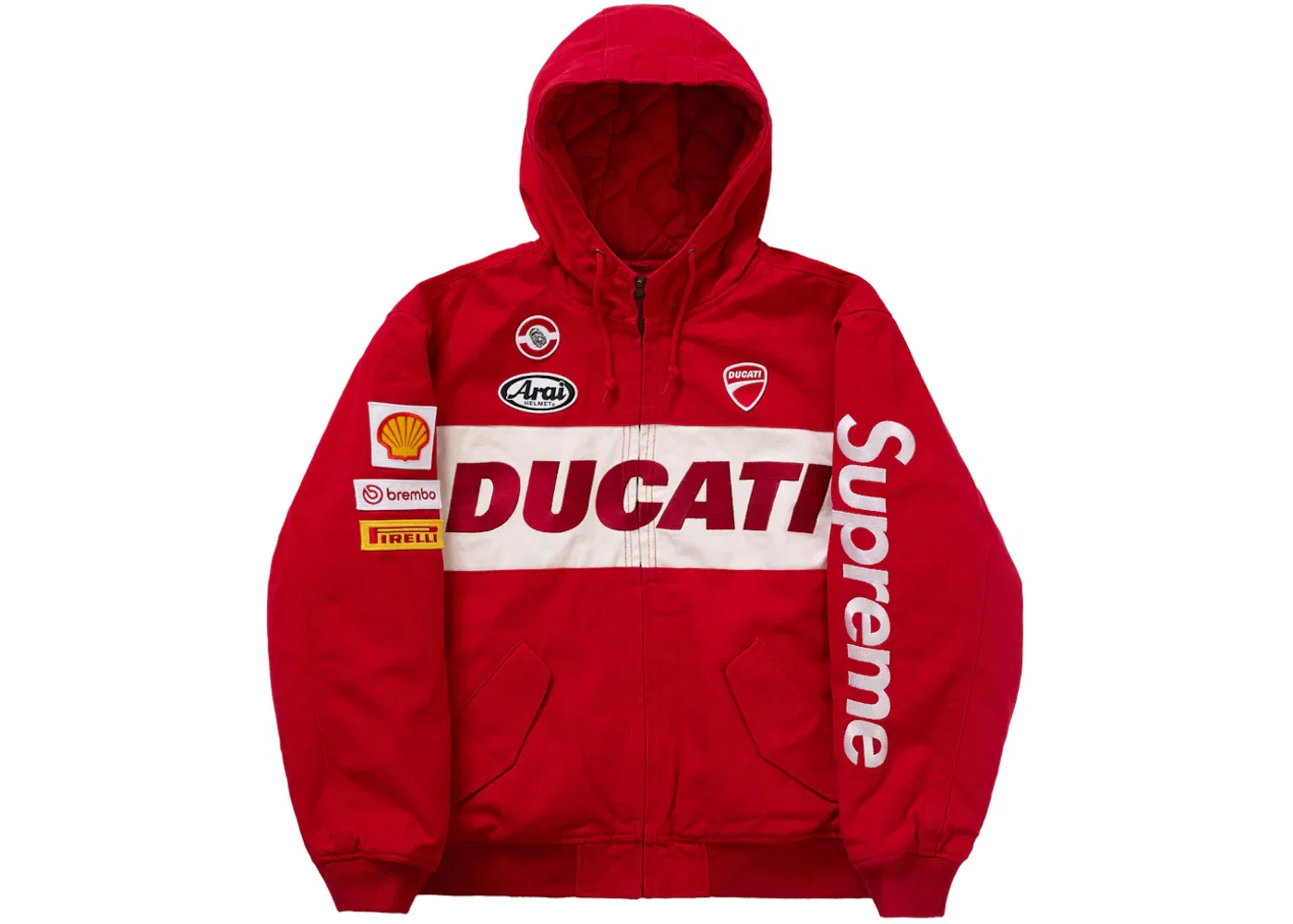 Мужская гоночная куртка с капюшоном Supreme Ducati, Красный