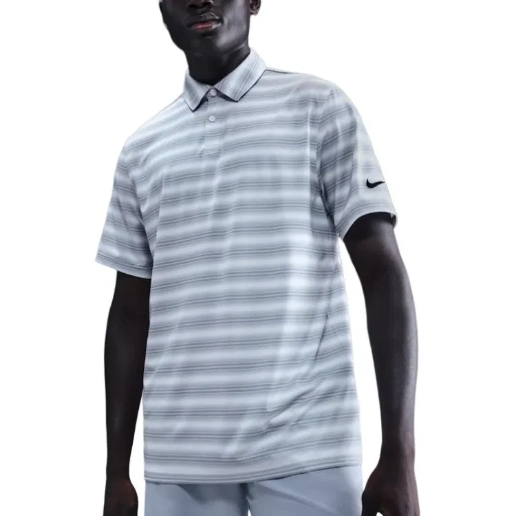 Мужское поло с длинным рукавом Dri-FIT Nike, White/White/Black