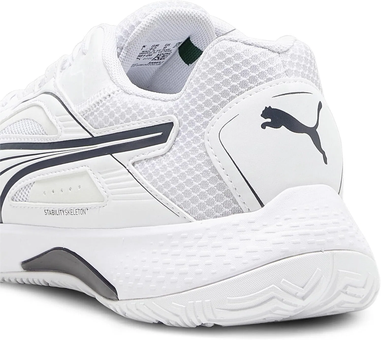 Универсальные кроссовки для игры в помещении Solarstrike II PUMA, Puma White Shadow Gray — фото 4