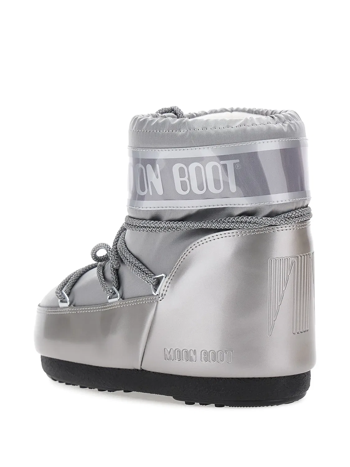 Ботинки с эффектом металлик и логотипом Moon Boot Kids, серебристый — фото 3