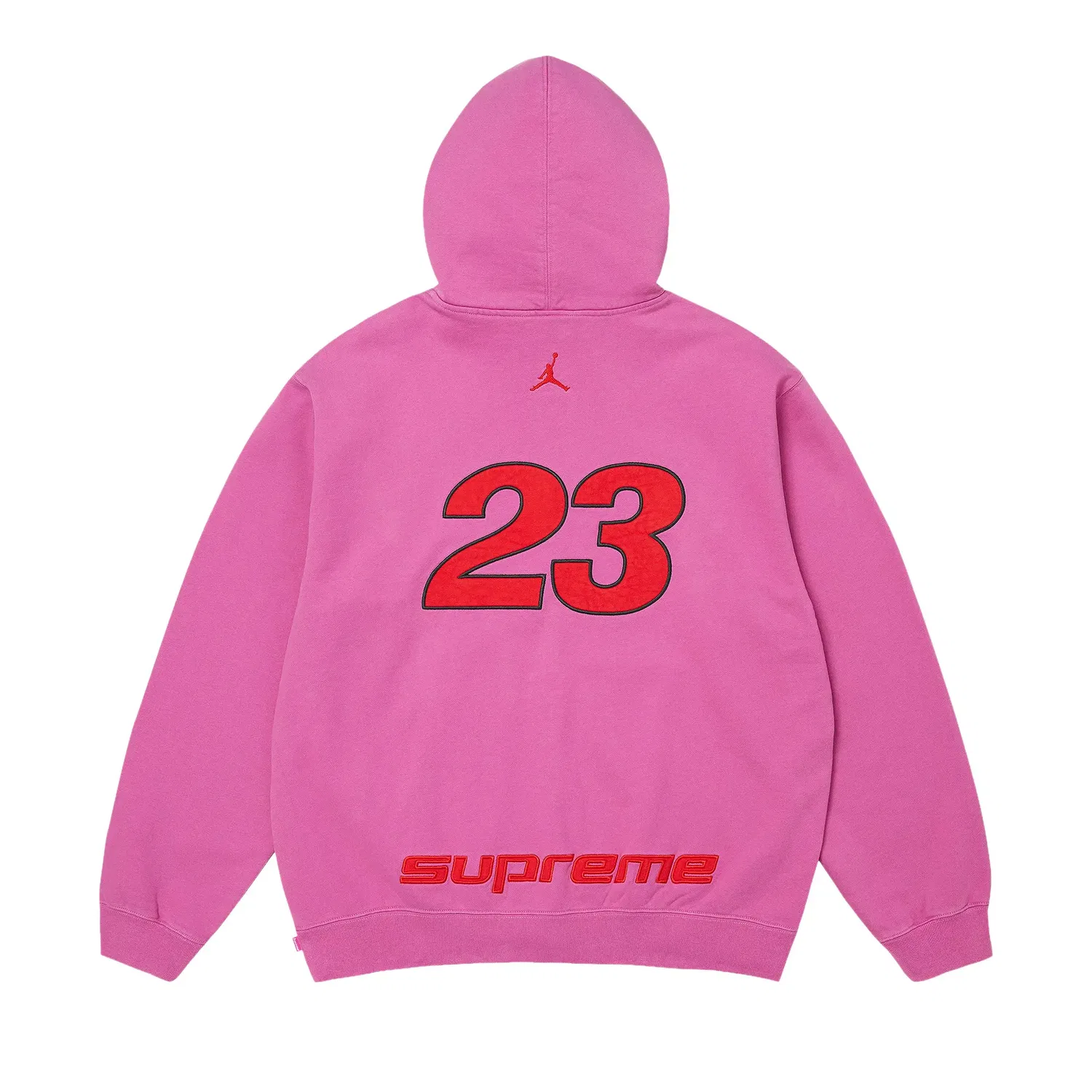 Толстовка Supreme x Jordan на молнии с капюшоном, розовый — фото 2