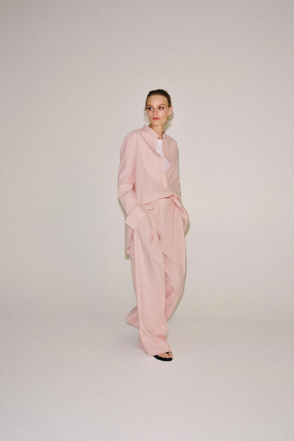 Плиссированные брюки из коллекции ZW ZARA, Pink — фото 2