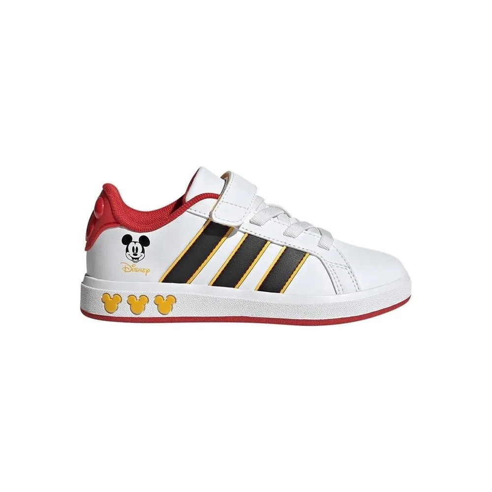 Детские кроссовки для прогулок на шнуровке Grand Court Mickey adidas