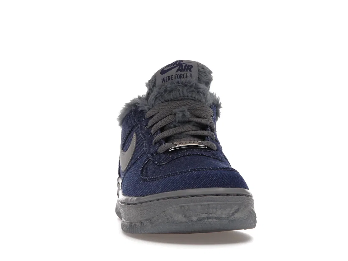 Детские кроссовки Lifestyle с принтом Nike Air Force 1 Low Nike, Denim/Wolf Grey-Ice Blue — фото 2