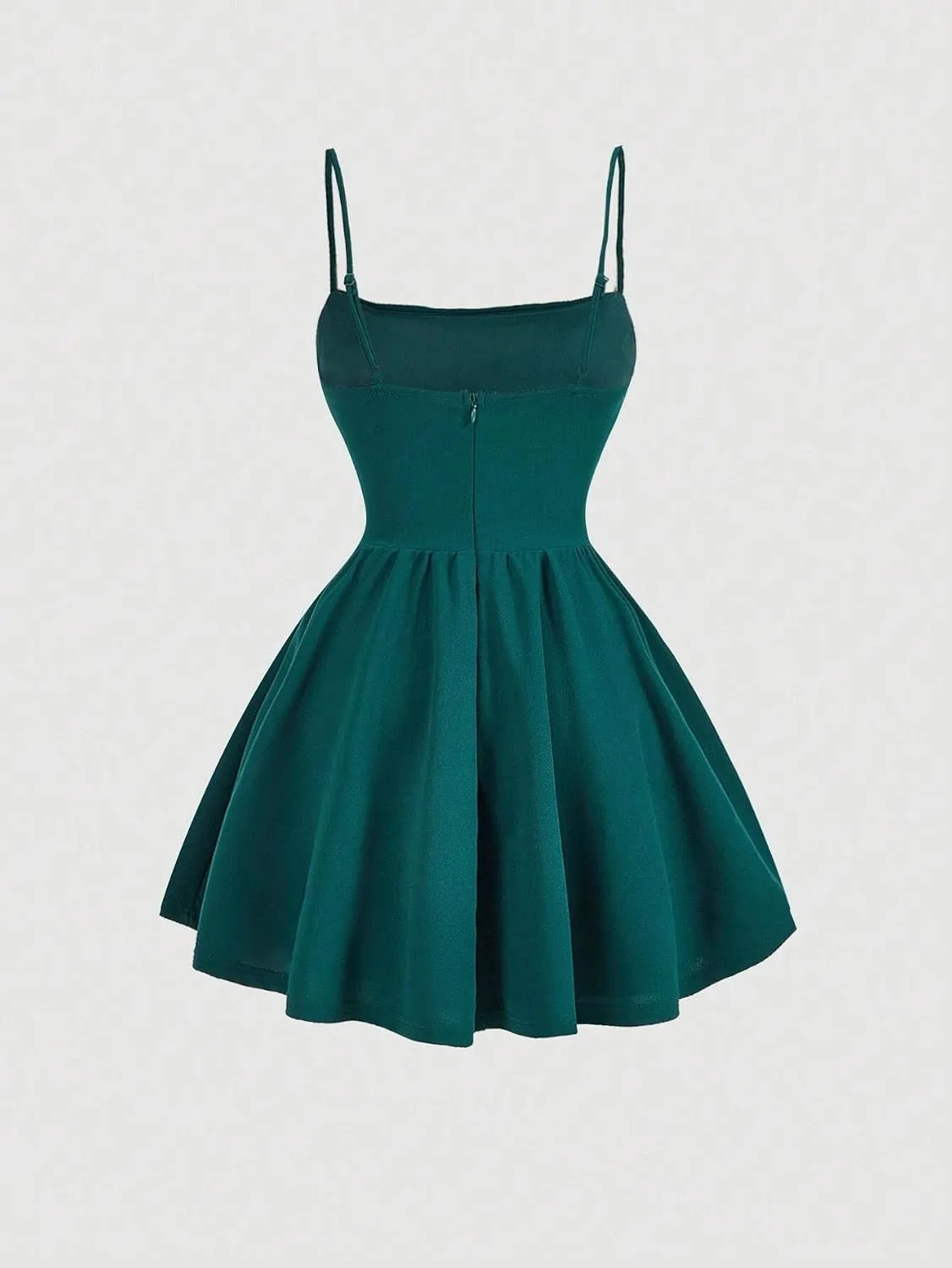 Женское повседневное короткое платье с драпировкой, Dark Green — фото 4