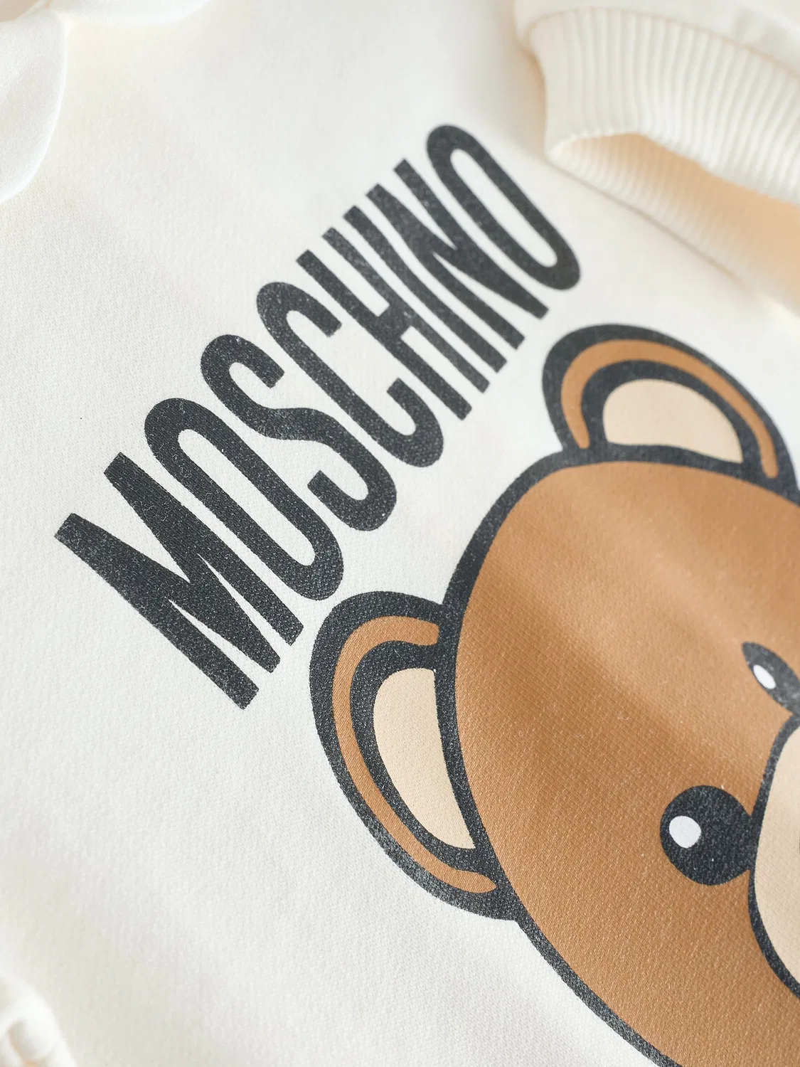 Боди Moschino Baby Logo, кремовый — фото 4