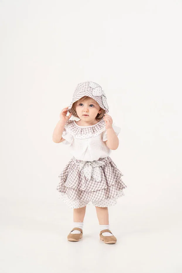 Детский комплект для девочек из муслина с принтом Glam Jnf Kids, Gray