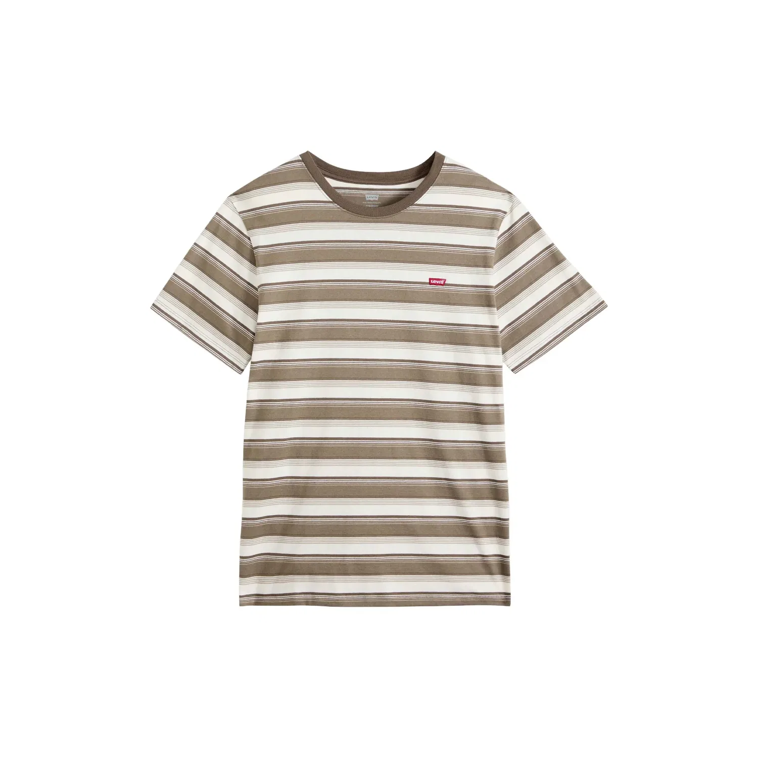 Мужская классическая хлопковая футболка Levi's, Beige Stripe