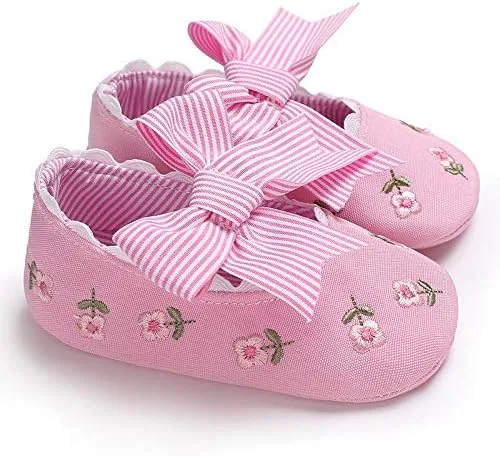 Детские туфли Мэри Джейн для девочек с вышивкой Purepips, Pink — фото 3