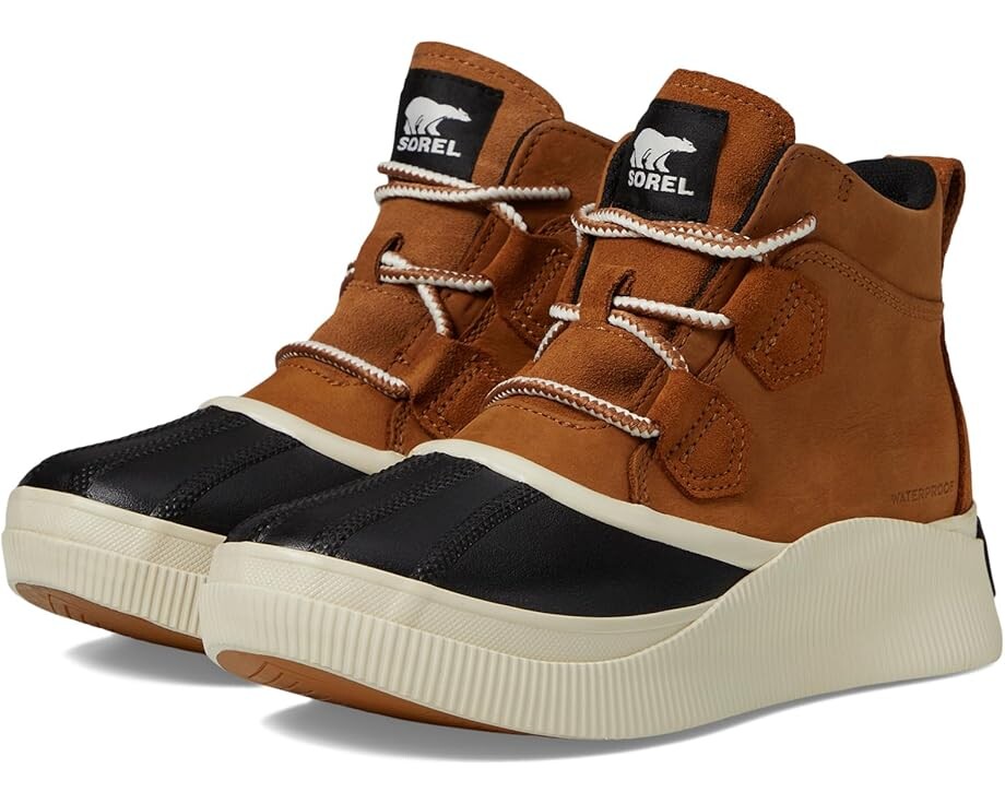 Ботинки женские Sorel Out N About IV Classic с логотипом, коричневый/черный