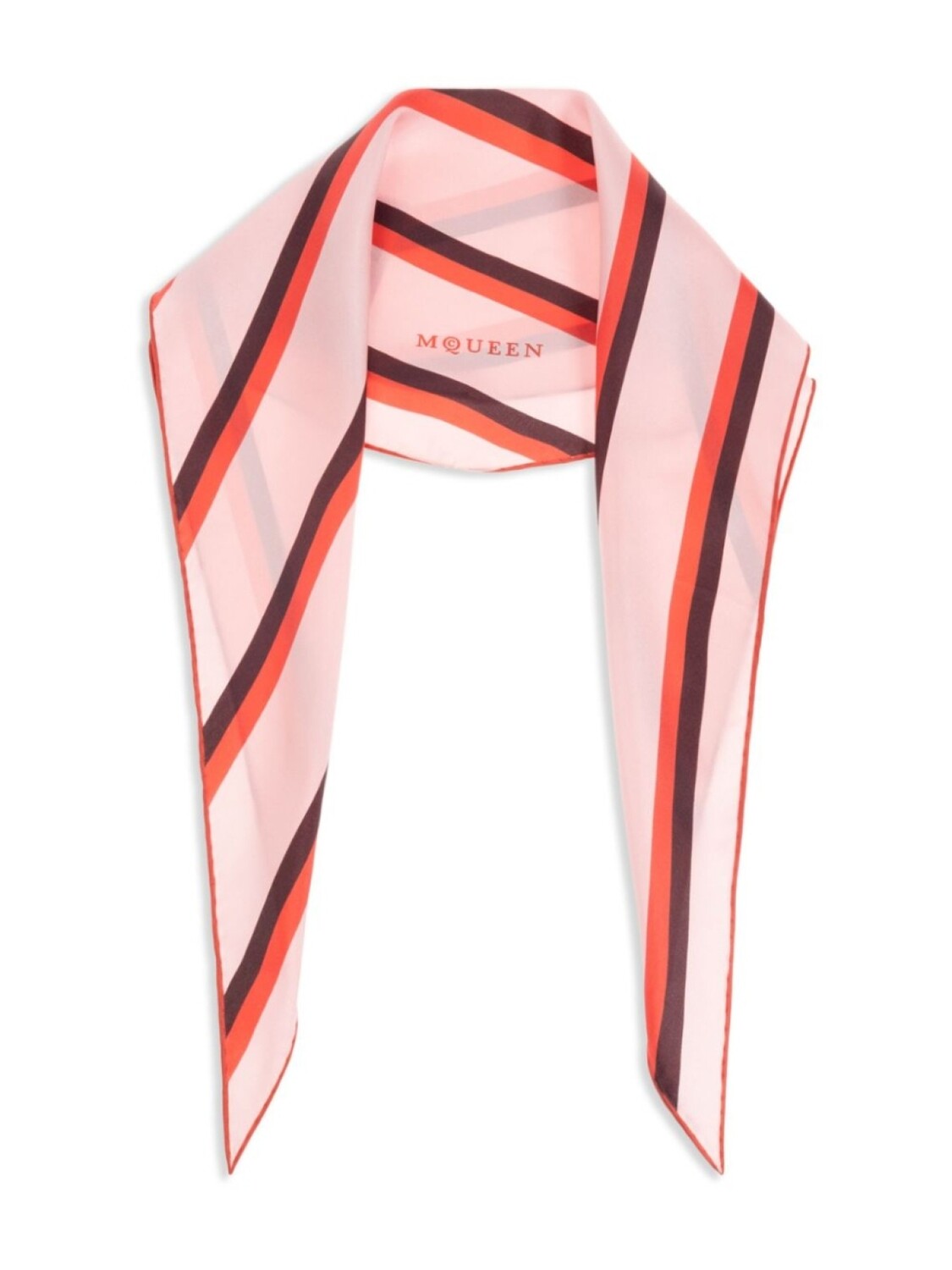 

Шарф Alexander McQueen College Stripe, розовый