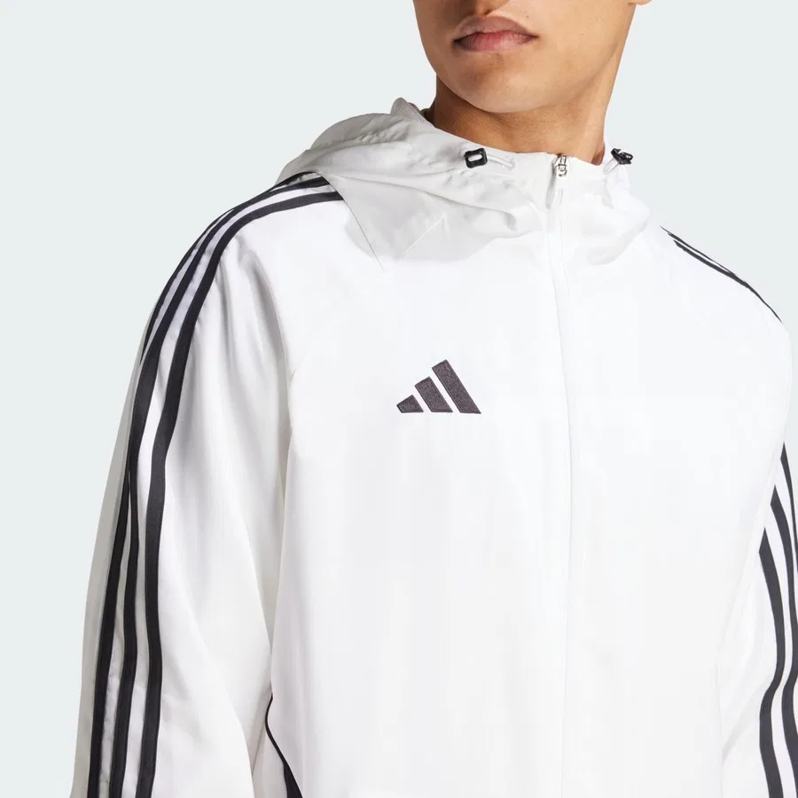 Ветровка мужская с капюшоном Tiro 24 adidas, Белый — фото 4