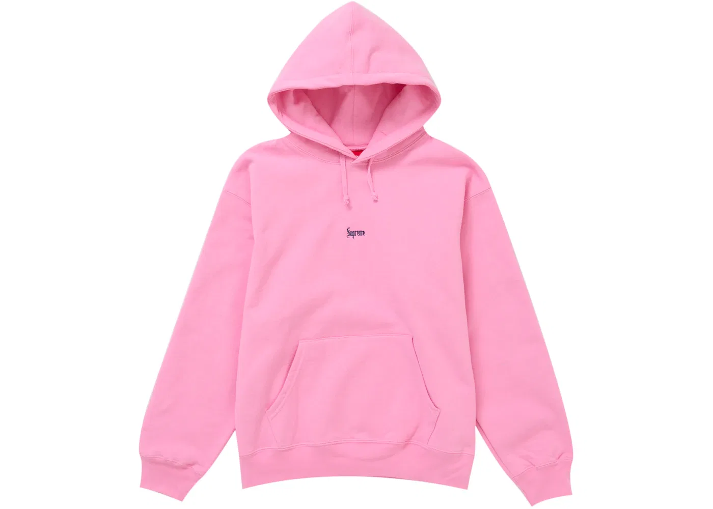Мужская худи Supreme Micro Logo Hooded Sweatshirt (FW24), Pink