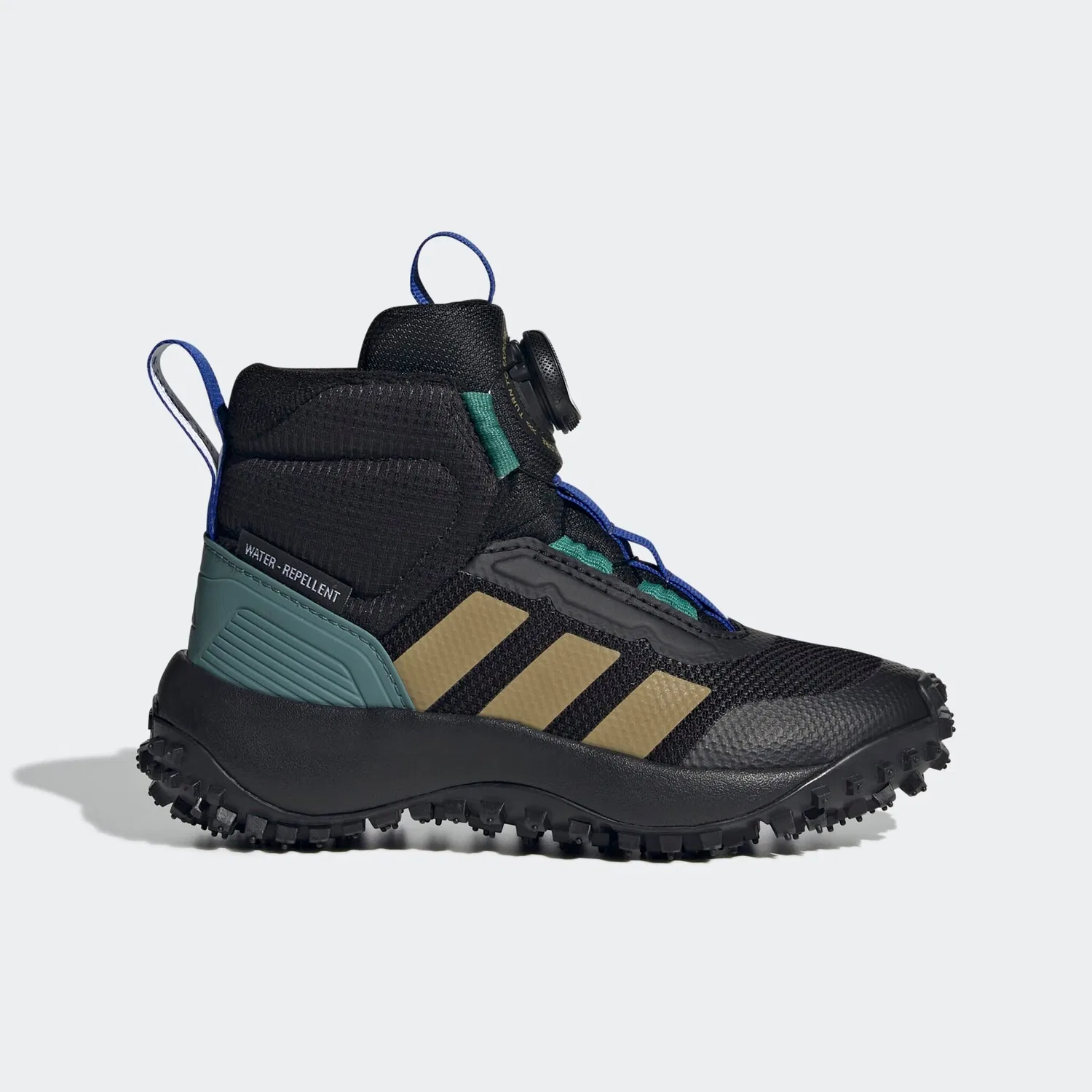 Детские кроссовки с системой BOA Adidas Sportswear, Core Black/Khaki/Preloved Teal — фото 2