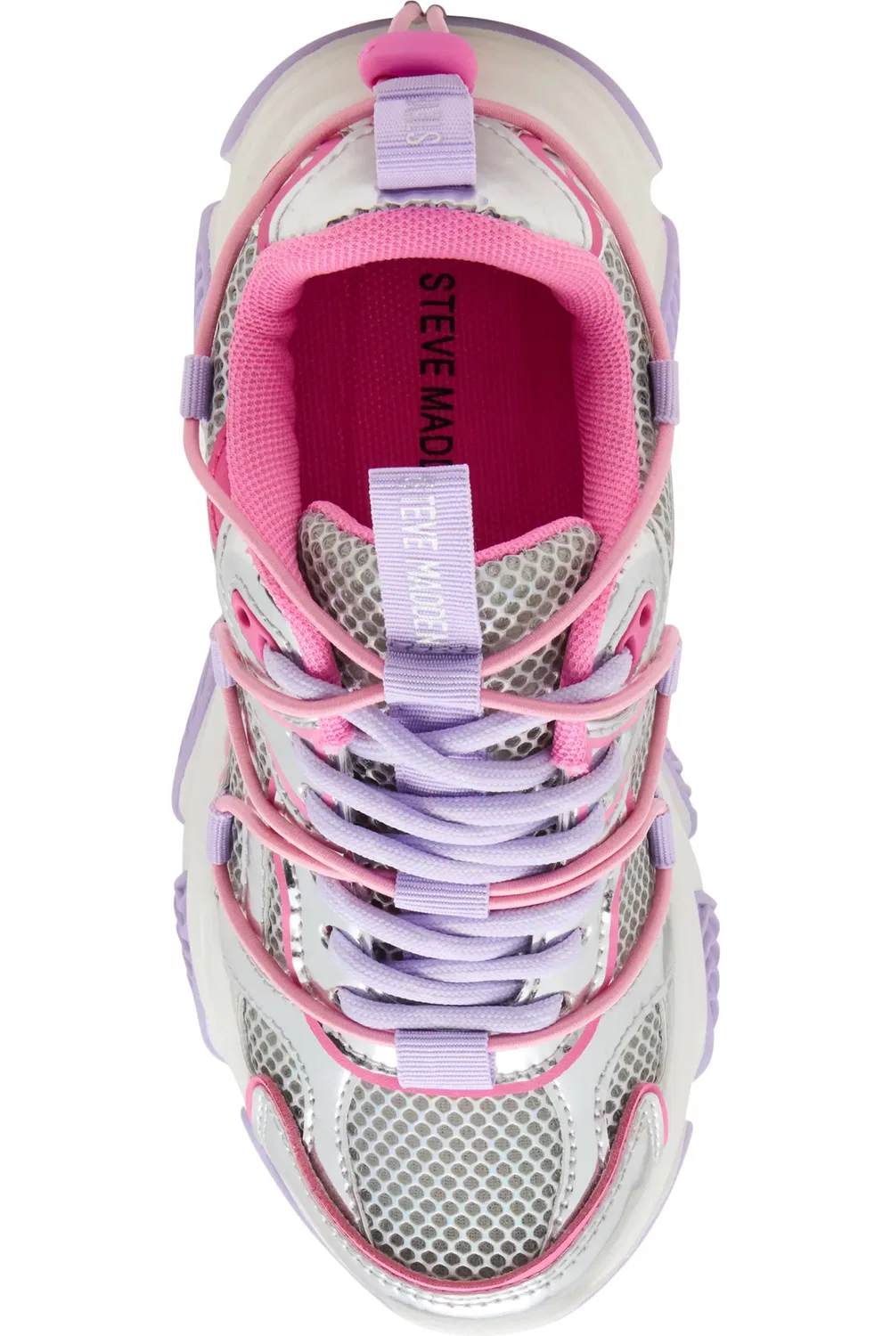 Детские кроссовки на шнуровке Jkey Steve Madden, фиолетовый мультиколор — фото 4