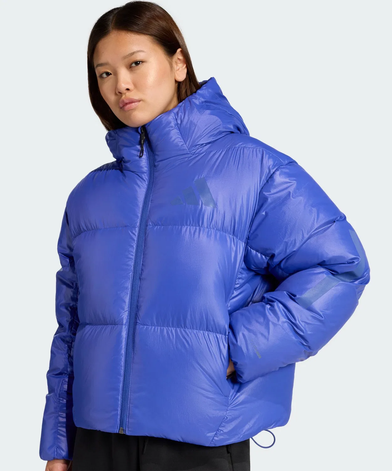 Женский пуховик с капюшоном Climawarm Z.N.E. Adidas, Blue — фото 3