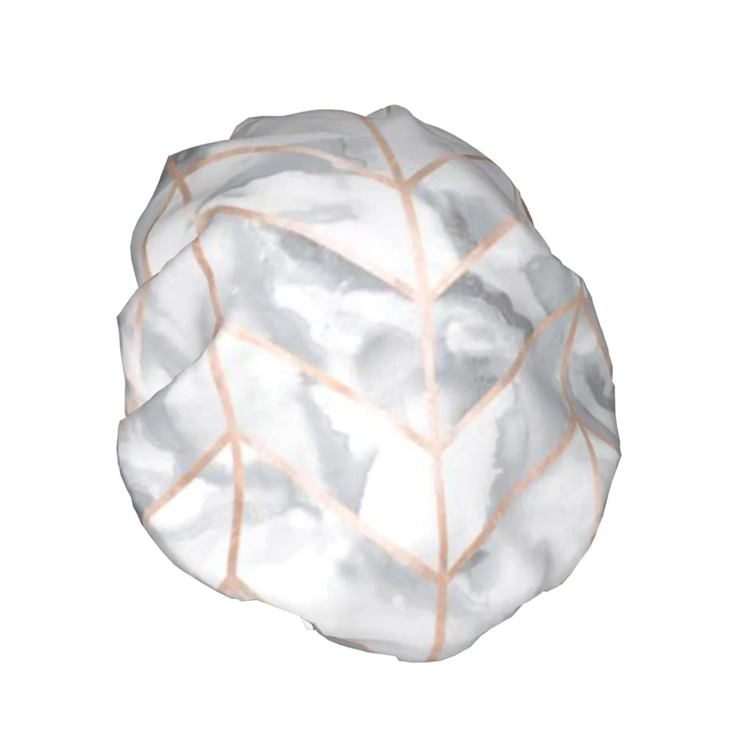 Шапочка для душа Elastic Multipurpose, Oudrspo, Marble Herringbone Rose Gold Plated Design — фото 2