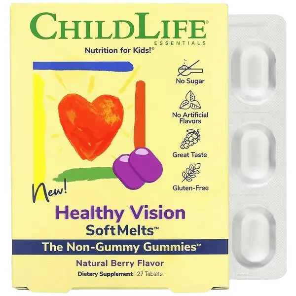 

Витамины детские Healthy Vision SoftMelt для зрения 27 таблеток, ChildLife
