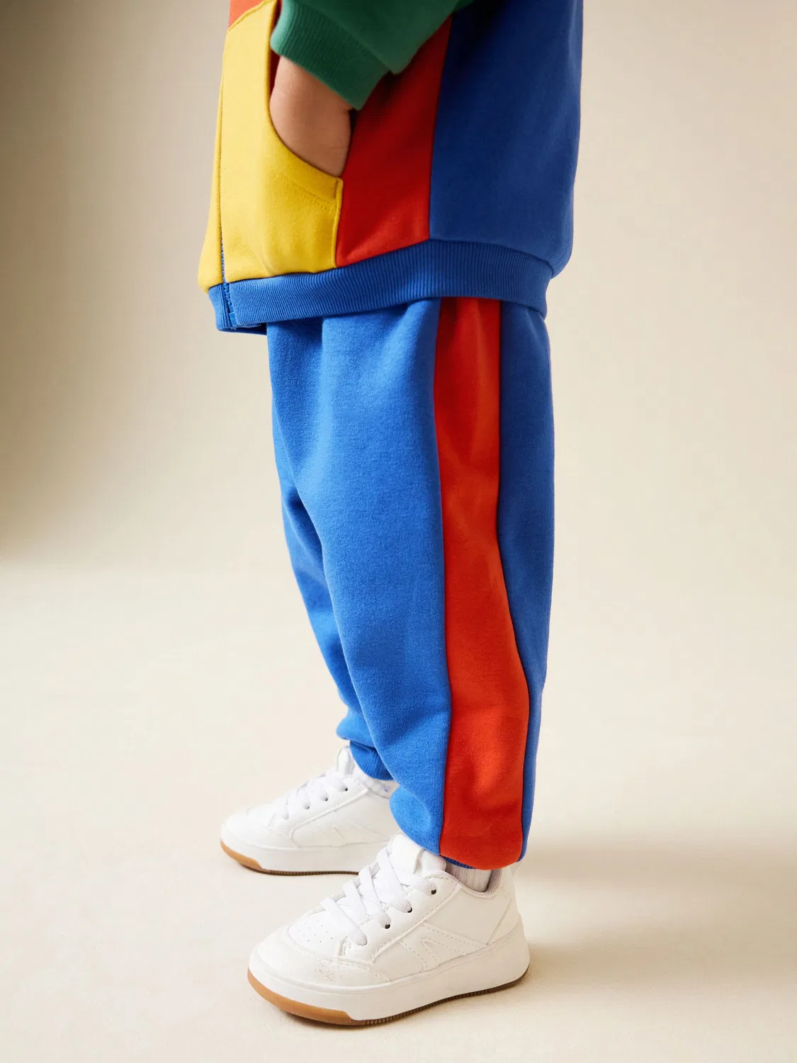 Спортивный костюм Colour Block Full Zip Sweat and Joggers Set Next, зелено-голубой — фото 4