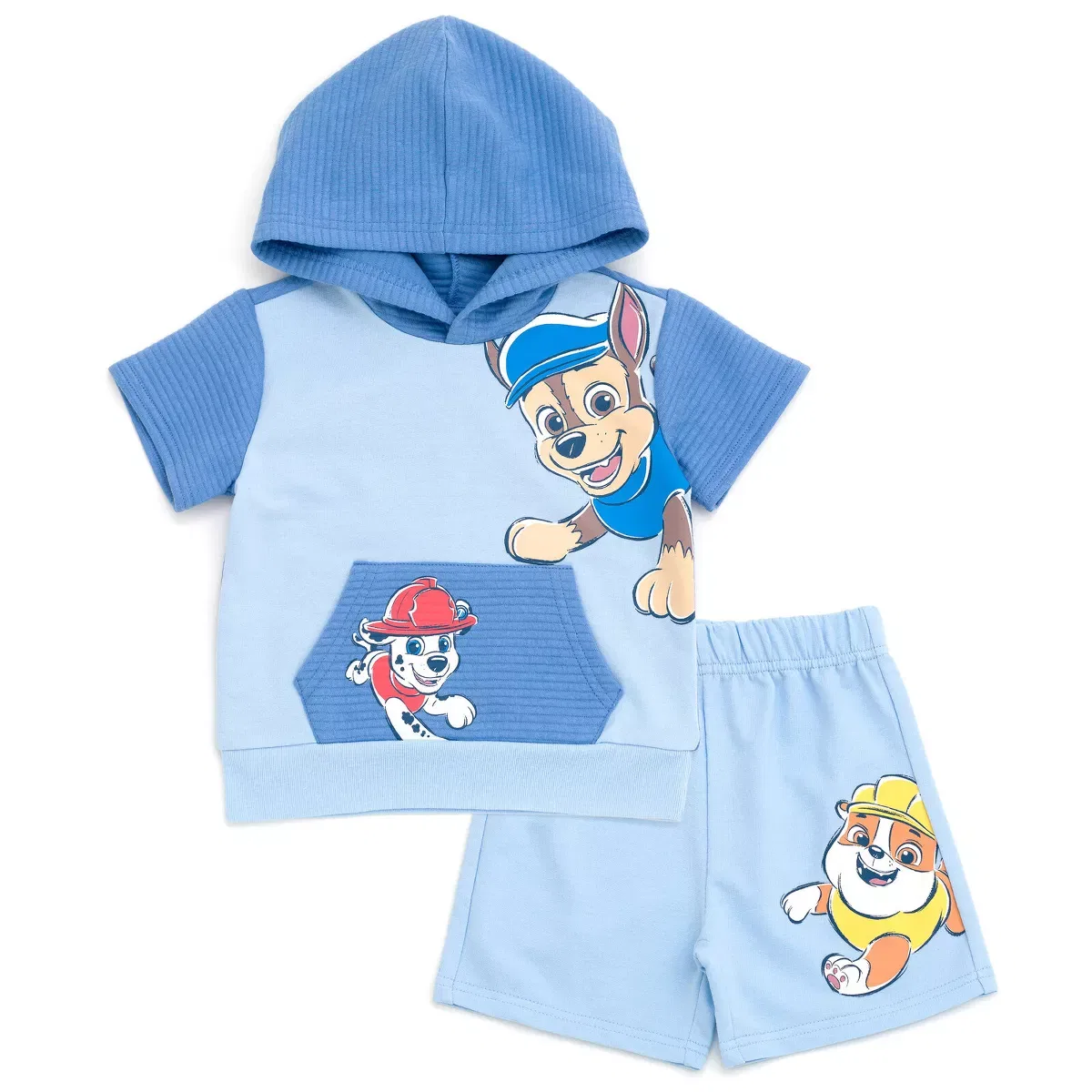 Детский комплект из худи и шорт с принтом PAW Patrol, Синий