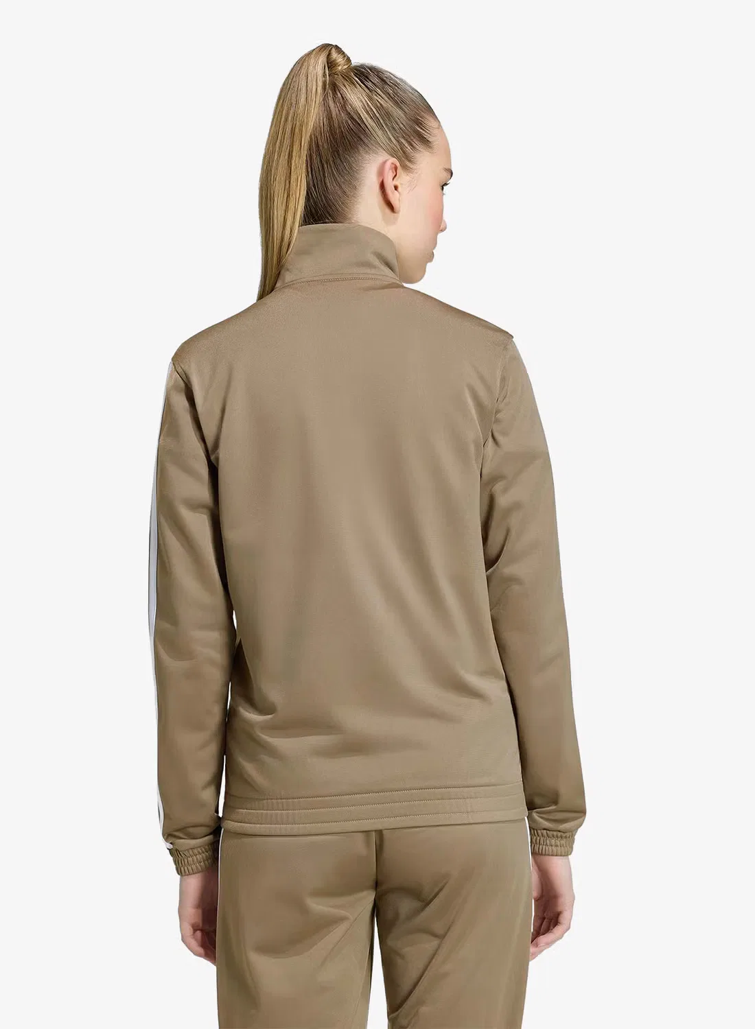 Куртка на молнии с длинным рукавом 3-Stripes essential Adidas, хаки — фото 2