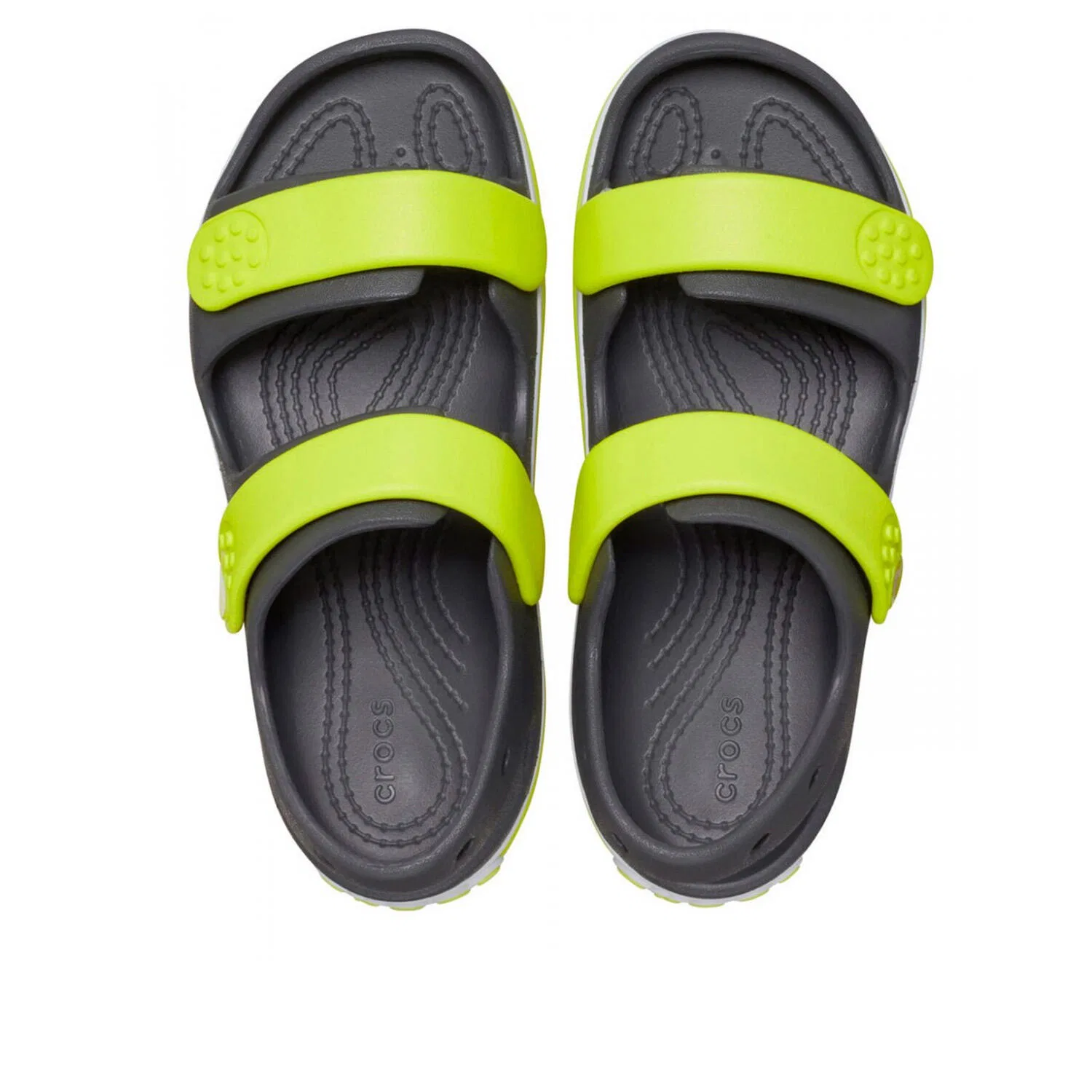 Детские сандалии с закрытым носом Crocband Cruiser Sandal K Crocs, Grau Schwarz Dunkelgrau — фото 2