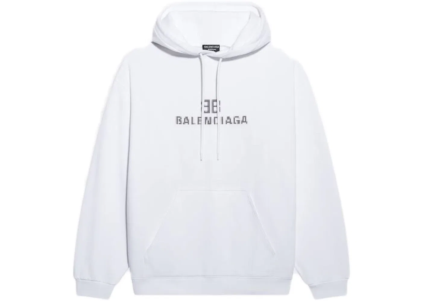 Мужской худи с принтом BB Pixel Medium Fit Hoodie Balenciaga, White